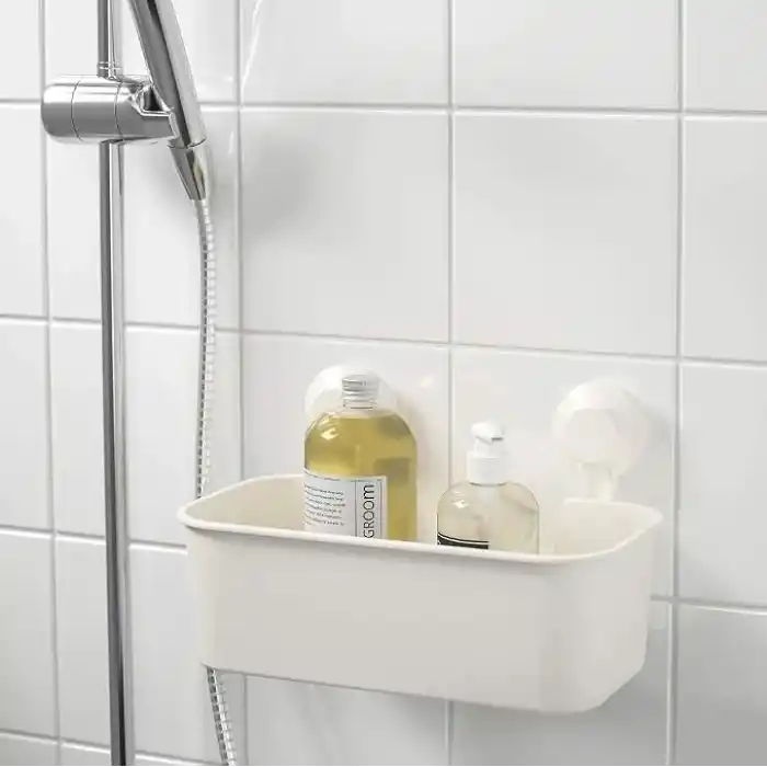 IKEA TISKEN Vantuzlu Sepet Beyaz