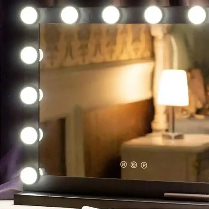 Coverzone 10lu Set Makyaj Aynası Işığı Banyo Yatak Odası Işığı Hoolywood Tarzı Led Makyaj Lambası 3 Farklı Renk Modu Makyaj Odası Işığı Mirror1
