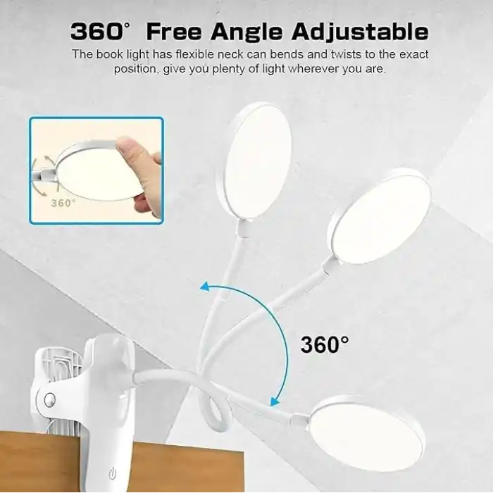 GüncelÇarşı Kıskaçlı Sıkıştırmalı Mandal lamba, 360° esnek okuma lambası, kitap lambası, 3 değiştirlebilir renk, kısılabilir, dokunmatik kontrollü, yatak lambası, USB şarj edilebilir pil, göz koruması, 20 LED kelepçeli lamba, yatak, çocuk, ders, çalışma ma