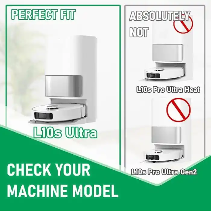 Dreame L10s Ultra/L10 Ultra için 24 parçalı yedek parça seti. L10s Pro Ultra Heat için uygun değildir; elektrikli süpürge aksesuar seti, 2 ana fırça, 4 HEPA filtre, 6 silme pedi, 6 toz torbası