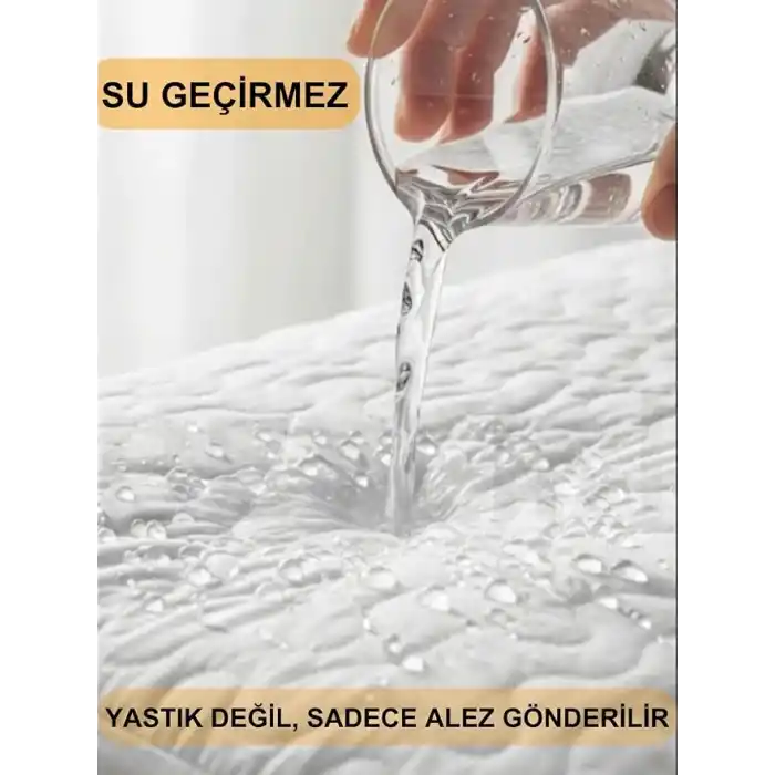 BEYLİNİ 2li Yastık Alezi Sıvı Geçirmez Kapitone Fermuarlı Yıkanabilir Antialerjik Yastık Koruyucu 50x70 CM