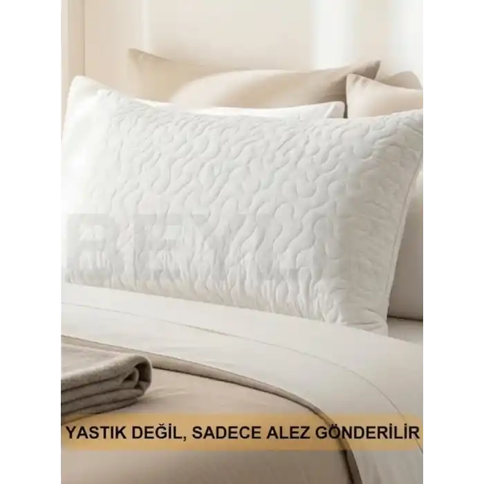 BEYLİNİ 2li Yastık Alezi Sıvı Geçirmez Kapitone Fermuarlı Yıkanabilir Antialerjik Yastık Koruyucu 50x70 CM