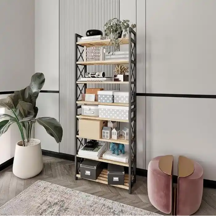 8 Katlı Çok Amaçlı Raf Ayakkabılık – 47x18x127 cm, MDF ve Plastik Malzeme, Kolay Kurulum QR Kodlu, Modern ve Dekoratif Düzenleyici Dolap Ünitesi, Siyah