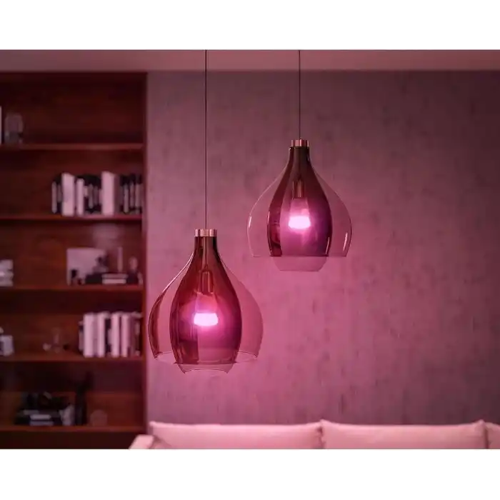 Philips Hue WCA 9W E27 Renkli Akıllı Ampul 3lü Başlangıç Seti, Hue Bridge Dahildir - 25.000 Saat Ampul Kullanım Ömrü
