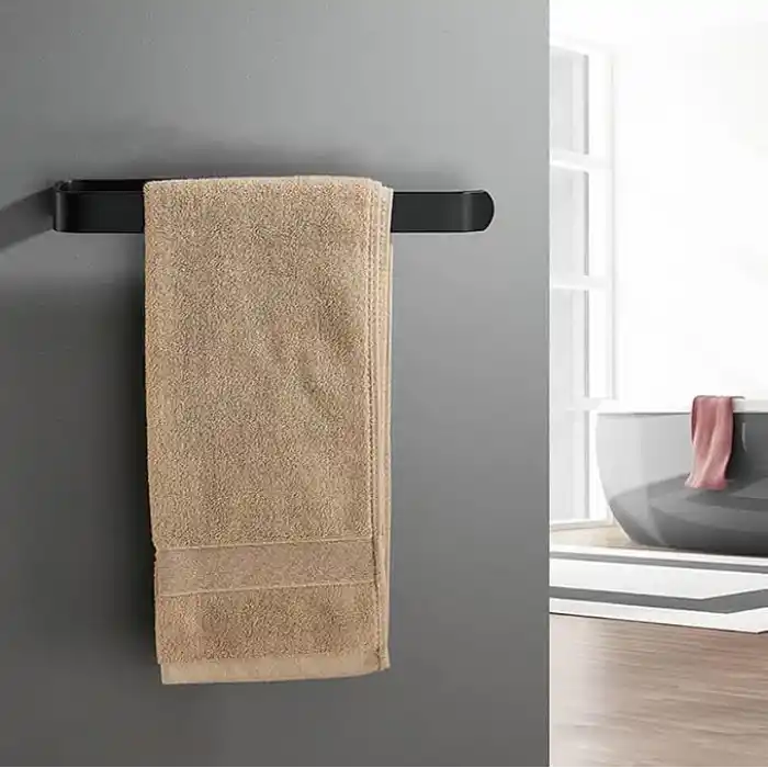 Orret Home Siyah Yapışkanlı Solo Peçetelik ve Havluluk – Paslanmaz Metal Lüks Tasarım Kağıt Havlu Askısı, Delmeden Montajlı Mutfak ve Banyo Peçete Tutucu