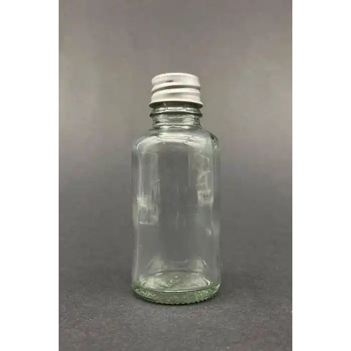 12 Adet Şeffaf Cam Shot Şişesi Sızdırmaz Gümüş Metal Kapaklı Kolonya Koku Süs Çok Amaçlı Şişe 30ml