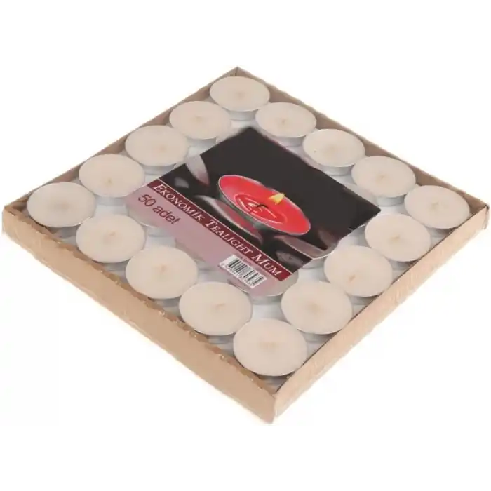 50 Adet Ekonomik Tealight Mum-buhurdanlık Mumu