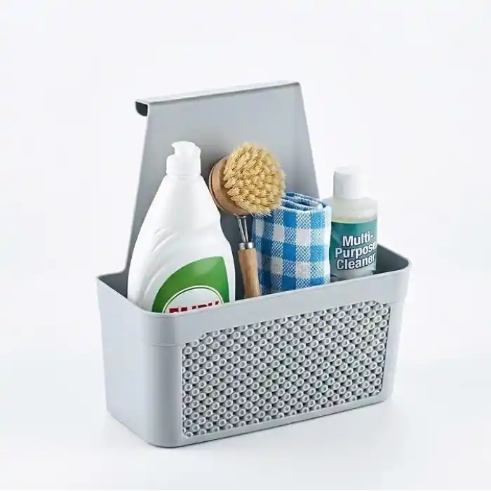 Orret Home Dolap İçi Asılabilir Plastik Organizer Deterjan Sünger Düzenleyici Askı Mutfak Banyo Dolap İçi Düzenleyici Kapak Arkası Organizer Sepet (Asorti Renk)