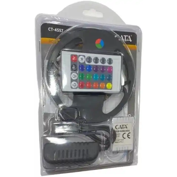 Cata Ct-4557 Rgb Şerit Led Seti (5 Mt Rgb Led+Trafo+Rgb Kumanda)