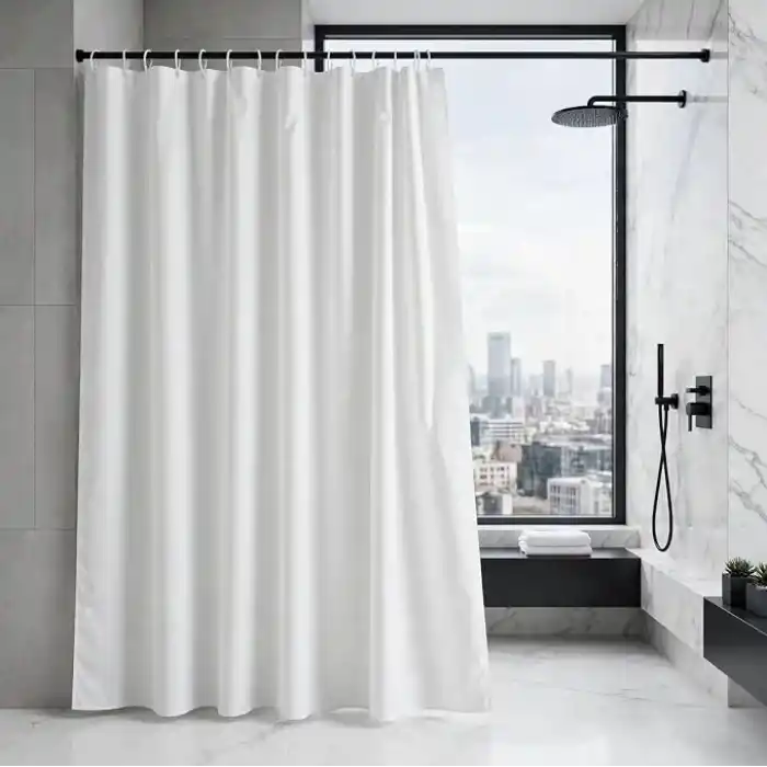 Ikea Nordrönn Duş Perdesi, Beyaz, 180x200 cm, Banyo