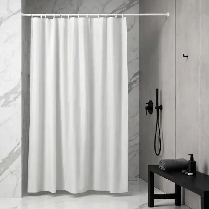 Ikea Nordrönn Duş Perdesi, Beyaz, 180x200 cm, Banyo