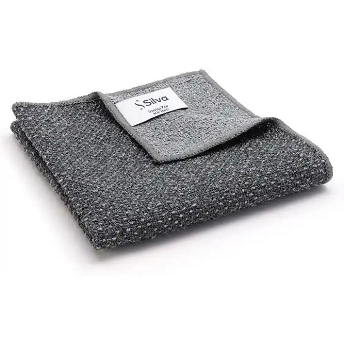 Silva Mikrofiber İnatçı Zor Kir Bezi 27 x 27 cm - Yağ ve Zorlu Kiri Çizmeden Söker, Ankastre, Fırın, Teflon Tava, Çelik Tencere, Duşakabin ve Lavabo İçin, Islak ve Kuru Kullanım, Gri