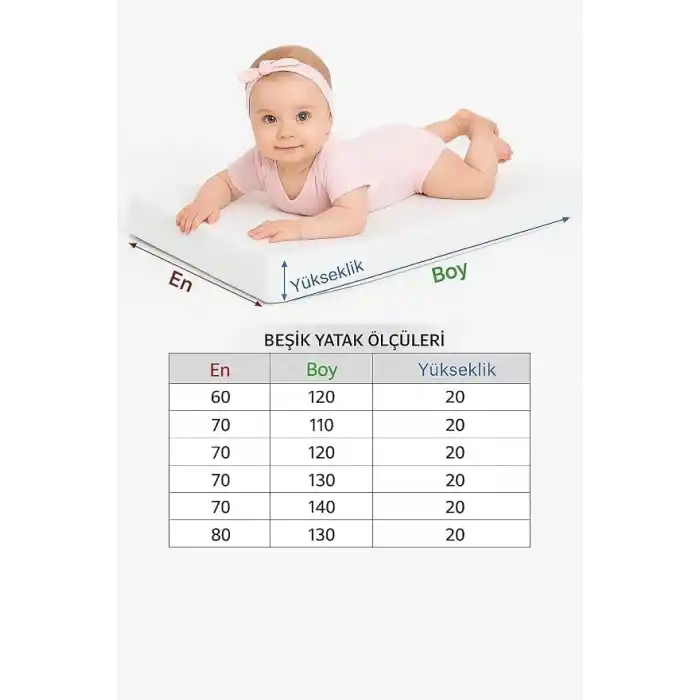 SUVAY%100 Pamuklu Sıvı Geçirmez Bebek Alezi Yatak Koruyucu Bebek Çocuk Park Beşik Kreş Anaokulu Alezi (60 x 120)