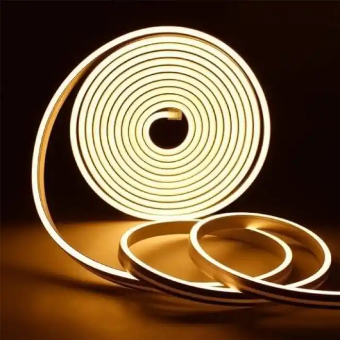 Dekoratif Esnek Neon LED Şerit 12V IP67 5x12mm - 3000K Günışığı