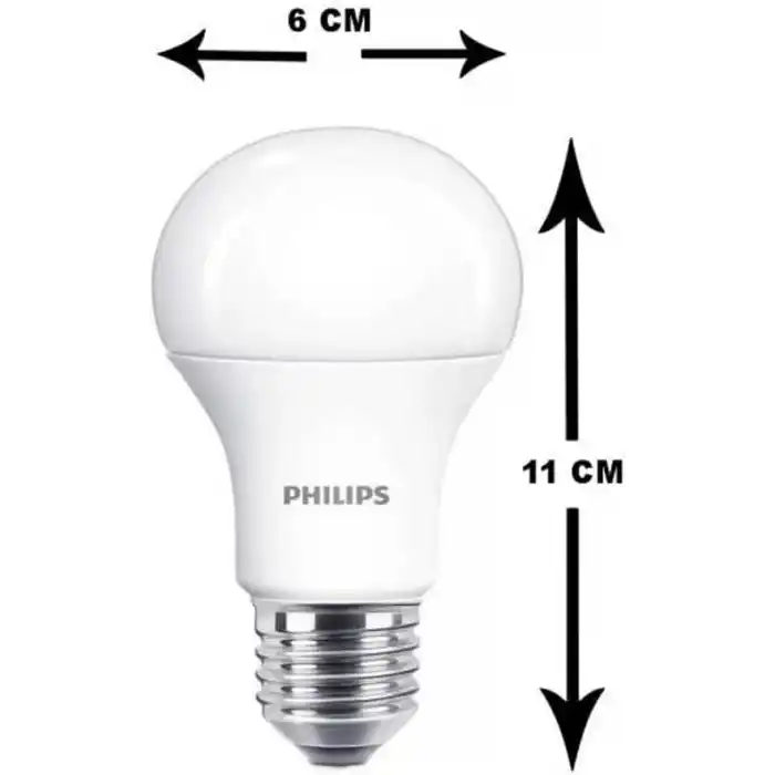 Philips 8w (60W) Led Ampul Beyaz 6500k E27 (5 ADET) Tasarruflu Lamba