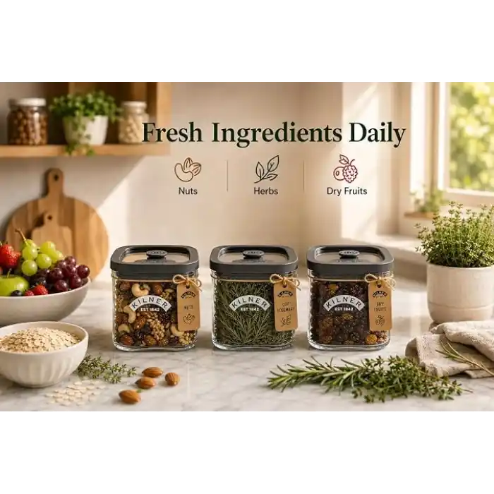 Kilner Borosilikat cam kapaklı saklama kabı, 500 ml, hava geçirmez, vakumlu mühürlü, bulaşık makinesinde yıkanabilir, kapaklı saklama kutusu, BPA içermez, 10,4 x 10,4 x 7,2 cm
