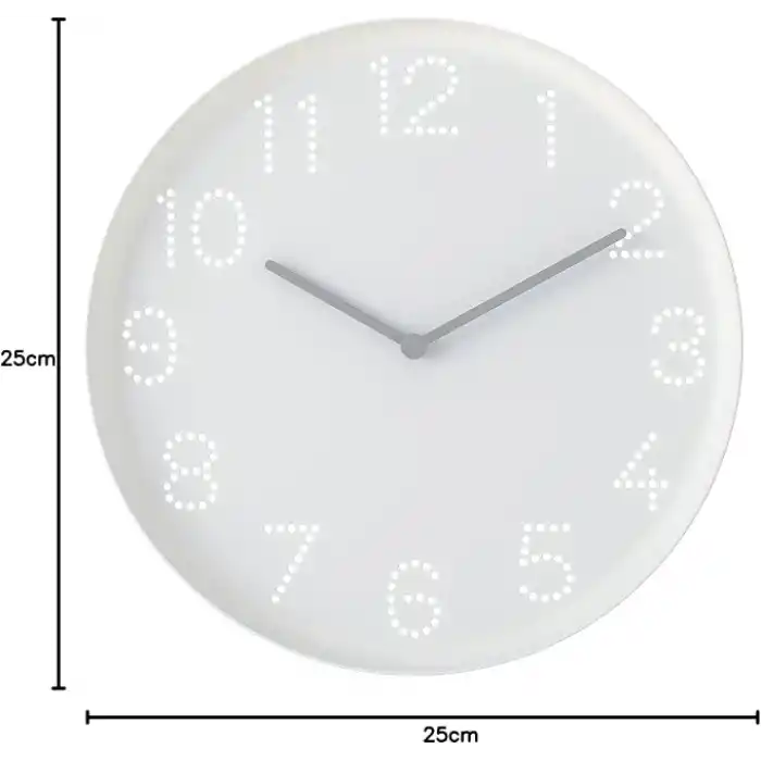 IKEA TROMMA duvar saati, 25 cm, beyaz