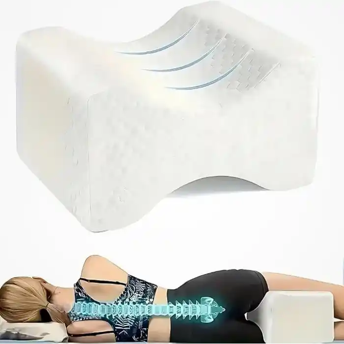 Visco Ortopedik Bacak Arası Yastığı – Hamileler İçin Destek Minderi | Bel, Bacak ve Kalça Ağrısı İçin Uyku Yastığı | Yıkanabilir Kılıflı Ergonomik Diz Arası Yastık