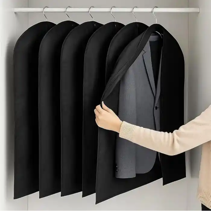 AEE® 6 Adet Takım Elbise Kılıfı – Gamboç Kıyafet Koruma ve Saklama Çantası – Fermuarlı, Yıkanabilir, Hava Alabilen Kumaş 60x95