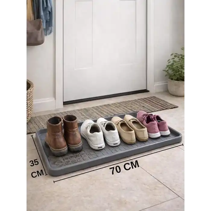 Beylini Çok Amaçlı Ayakkabı Tepsisi Dolap İçi Düzenleyici Su Çamur Kir Geçirmez Dayanıklı Organizer 35x70cm
