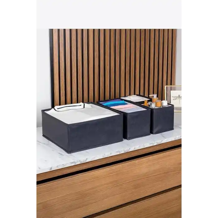 Orret Home 4’lü Katlanabilir Çekmece Düzenleyici Organizer Seti, Çekmece İçi Çamaşır Organizer Kutuları, İç Çamaşırı Çorap Sütyen Düzenleyici