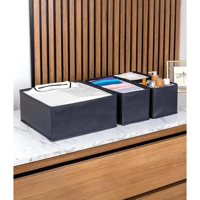 Orret Home 4’lü Katlanabilir Çekmece Düzenleyici Organizer Seti, Çekmece İçi Çamaşır Organizer Kutuları, İç Çamaşırı Çorap Sütyen Düzenleyici