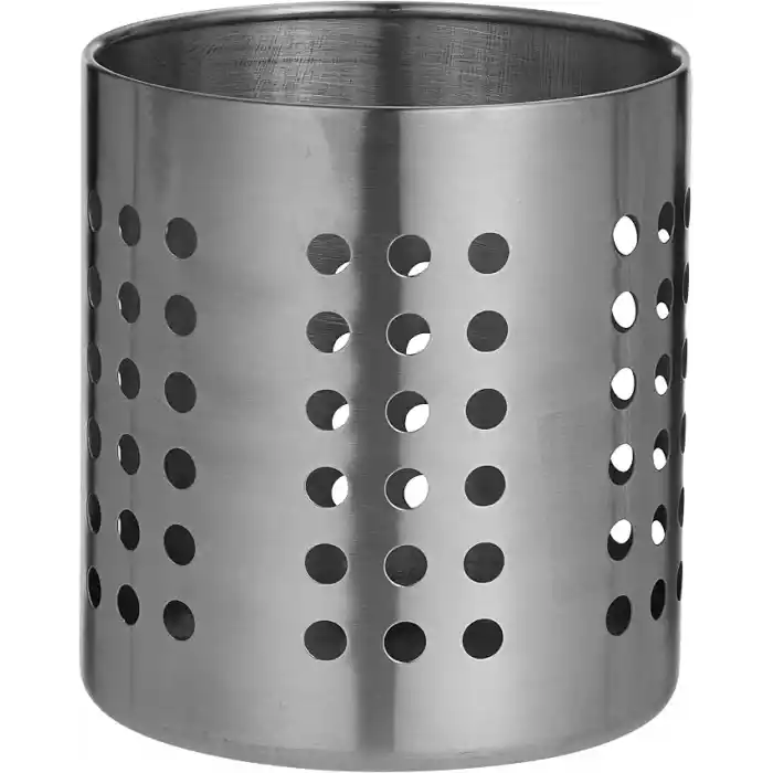 IKEA sepeti Ordning Besteckstaender paslanmaz çelik – Kuechenutensilienhalter – 12 cm Çap-13,5 cm Yükseklik, paslanmaz çelik, Gümüş, 14 x 12 x 12 cm