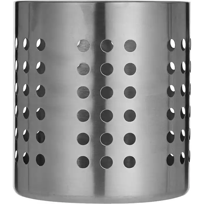 IKEA sepeti Ordning Besteckstaender paslanmaz çelik – Kuechenutensilienhalter – 12 cm Çap-13,5 cm Yükseklik, paslanmaz çelik, Gümüş, 14 x 12 x 12 cm
