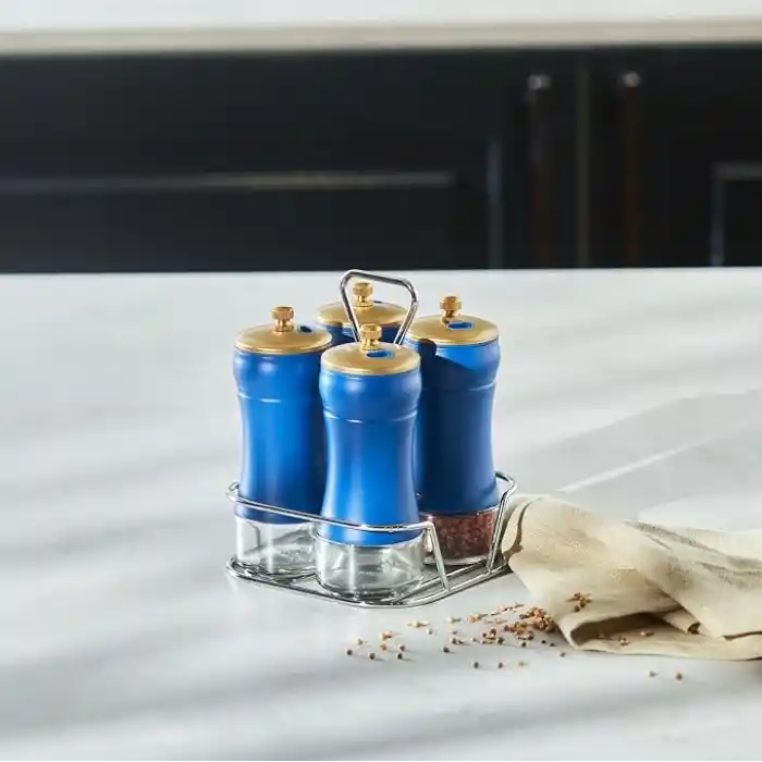 Karaca Blue Berry 5 Parça Cam Baharat Takımı