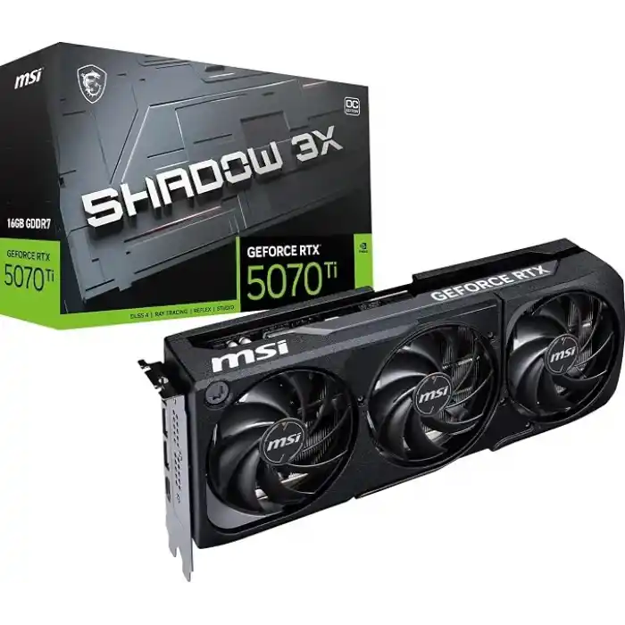 MSI VGA GEFORCE RTX 5070 TI 16G SHADOW 3X OC RTX5070TI 16GB GDRR7 256 B DX12 PCIE 5.0 X16 (3XDP 1XHDMI)