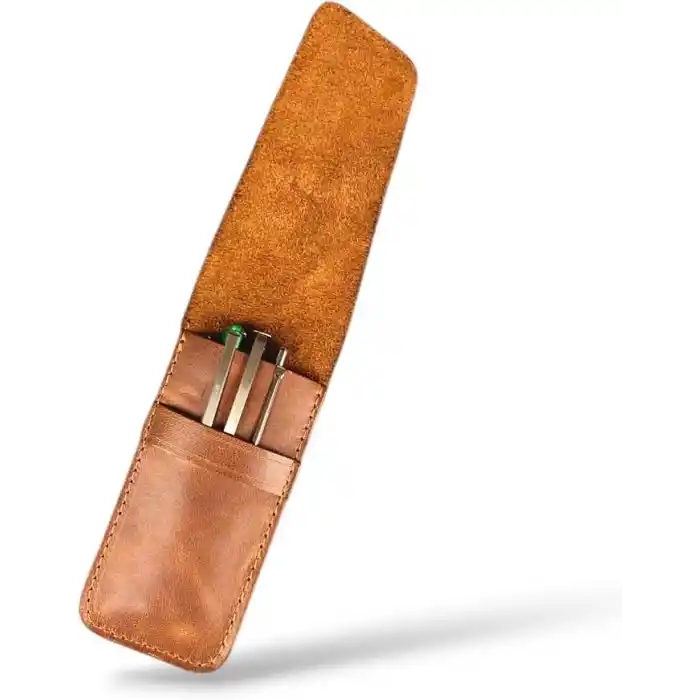 Hakiki Deri Minimal Kalemlik (Taba)