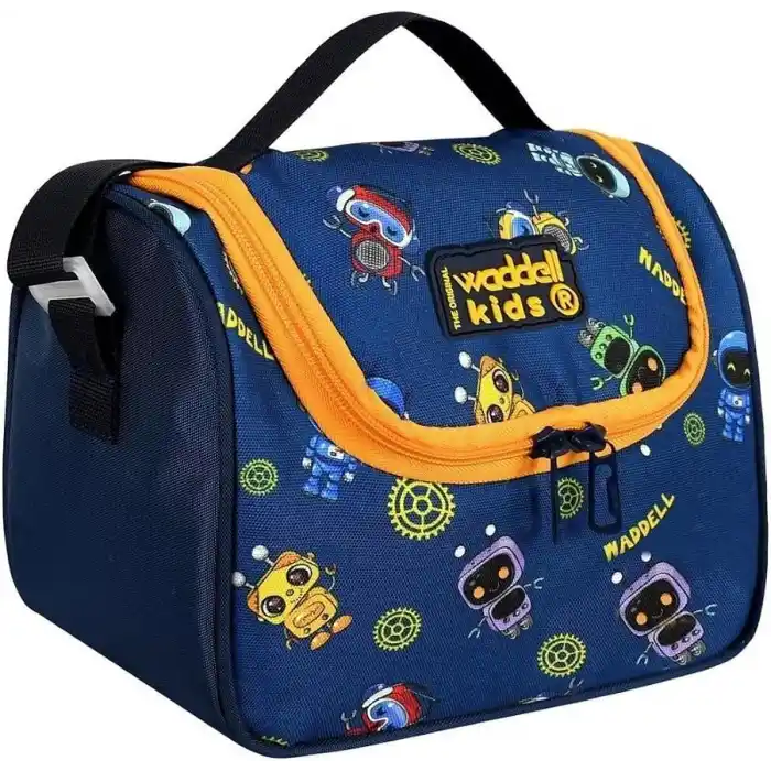 Waddell Lisanslı Robot Desenli Termal Beslenme Çantası, Çok Renkli, 24x23 cm