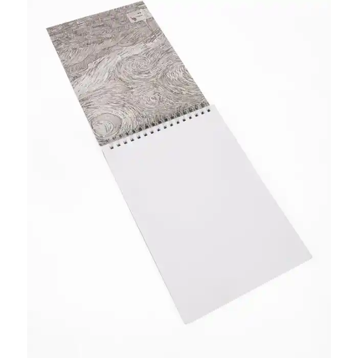 Retronote The Starry Night, Van Gogh 1889, A5 Eskiz Defter I, Çizgisiz, 100 Sayfa, 100 gram, Beyaz Renk, Spiralli, Sketchbook