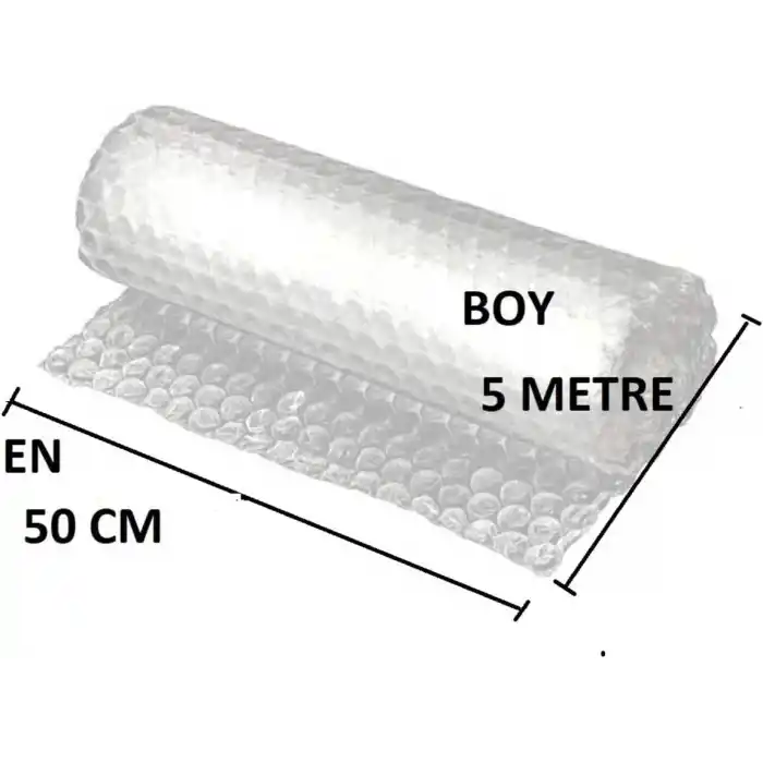 tify Balonlu Naylon 50cm X 5mt (EN: 50 CM, BOY: 5MT.) Üç Katlı Eşya Koruma Ambalajı, Pat Pat
