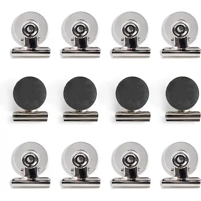 Valkyrie 12 Adet Mıknatıslı Mandallı Buzdolabı Magnet Fotoğraf Kağıt Evrak Tutucu
