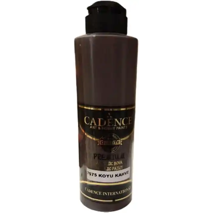 Cadence Koyu Kahve Akrilik Boya 250Ml Kahverengi Tek Ebat