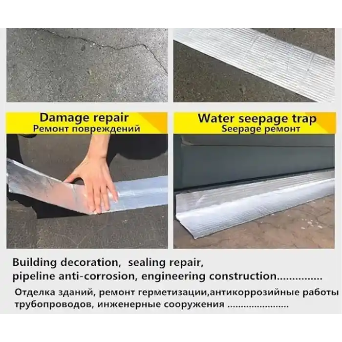 Süper Güçlü Su Sızdırmaz Çamur Bant Sakız Bant Tamir Çatlak Boru Bandı 96 mm x 1,5 metre