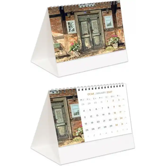 2027 Bir Nefes Piramit Masa Takvimi Masaüstü Takvim 16x15,5 cm