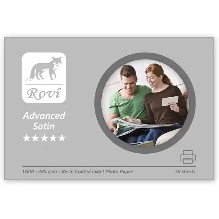 Rovi Advanced Satin Fotoğraf Kağıdı 280gsm 50yp 13x18