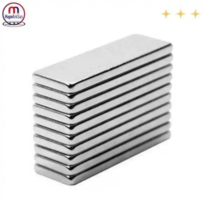 MNS Magneteksan Güçlü Neodyum Blok Mıknatıs - 30x10x2 mm (10lu)