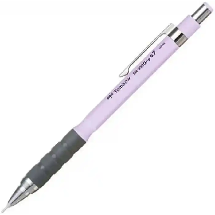 Tombow SH-300 Grip Mekanik Kalem | Uç Boyutu 0,7 mm | Öğrenciler, Yetişkinler, Ev, Okul, Ofis, Kırtasiye Kullanımı için İdeal | Yazı Yazma, Eskiz Çizimi, Çizim, Mandala Sanatı | Lavanta