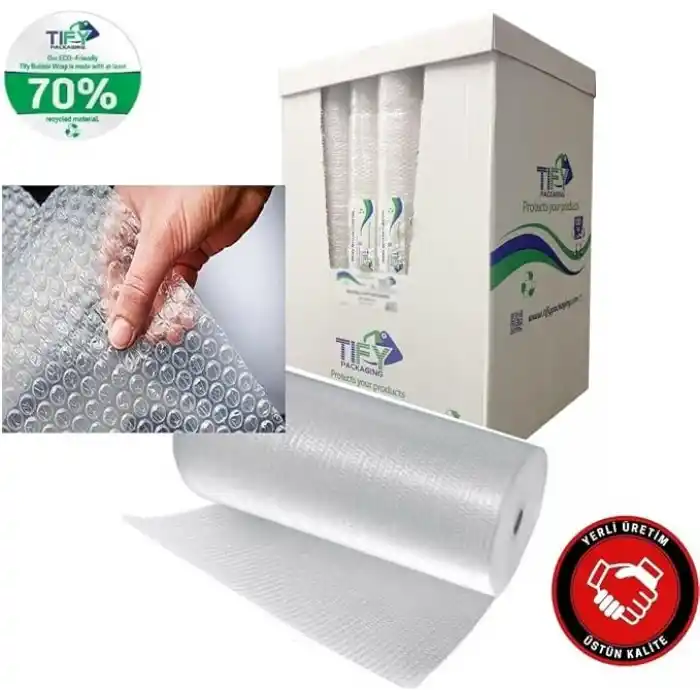Balonlu Naylon 50cm X 25Mt (En: 50 cm, Boy: 25mt.) Üç Katlı Eşya Koruma Ambalajı, Pat Pat