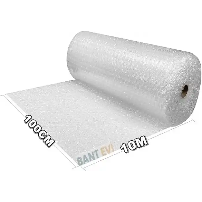 Bant Evi Balonlu Naylon Patpat 100cm Genişlikte Rulo Havalı Eşya Koruma Ambalaj Pat Pat (100cm x 10m)