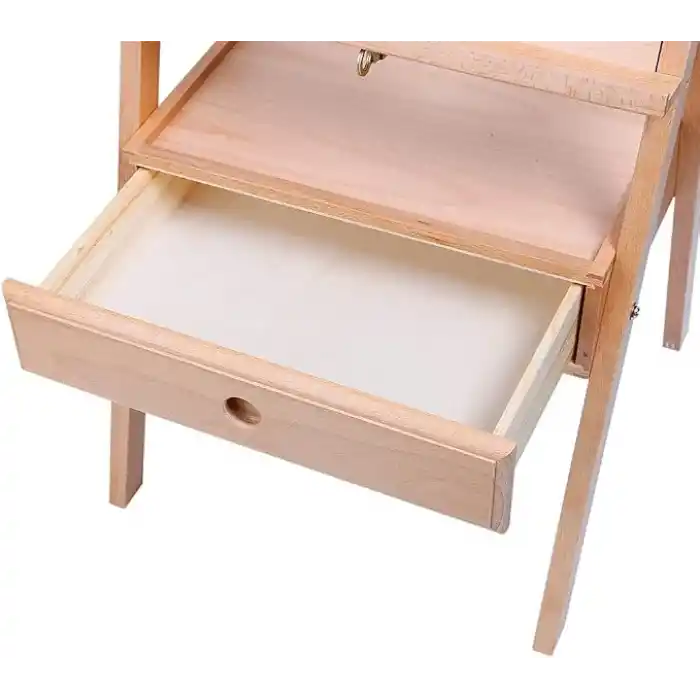 Mont Marte Signature eğimli kutu, zemin ressam sehpası, kayın ağacı, tuvalleri 92 cm yüksekliğe kadar tutar, açı ayarı, sağlam taban, sanat malzemeleri için entegre çekmeceler, sanatçı resim şövalesi.