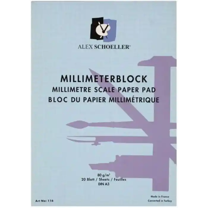 Alex Schoeller Milimetrik Blok A3 20 Sayfa