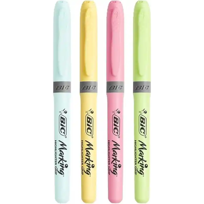 Bic-Fosforlu Kalem Markıng Highlıghter Grip Pastel Renkler 4 Lü 964859 / Bic