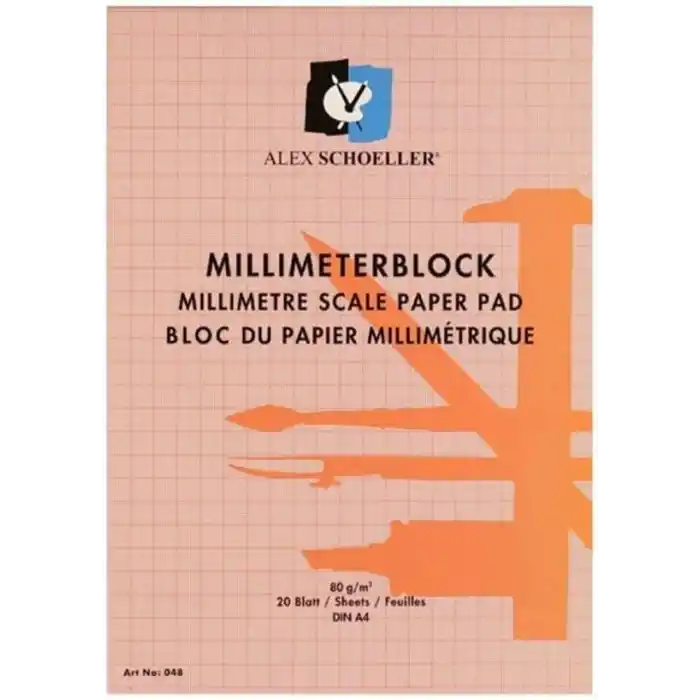 Alex Milimetrik Blok A4 80 Gr Kirmiz 20 Yp