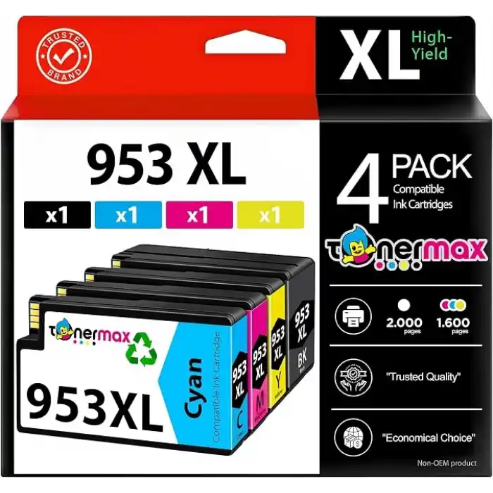 Hp Uyumlu Tonermax 953XL Muadil Kartuş Takımı