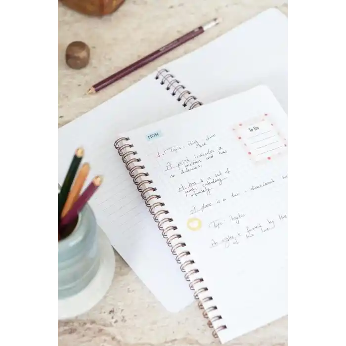 Matt Notebook A5 Spiralli Okul Defteri 80 yaprak 2li Set – Çizgili & Kareli