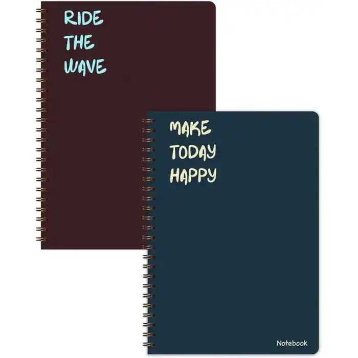 Matt Notebook A5 Spiralli Okul Defteri 80 yaprak 2li Set – Çizgili & Kareli